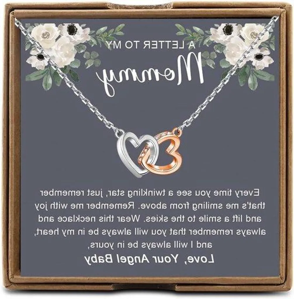 Cadeau de Réconfort pour Perte d'une Mère - Pendentif Souvenir Femme