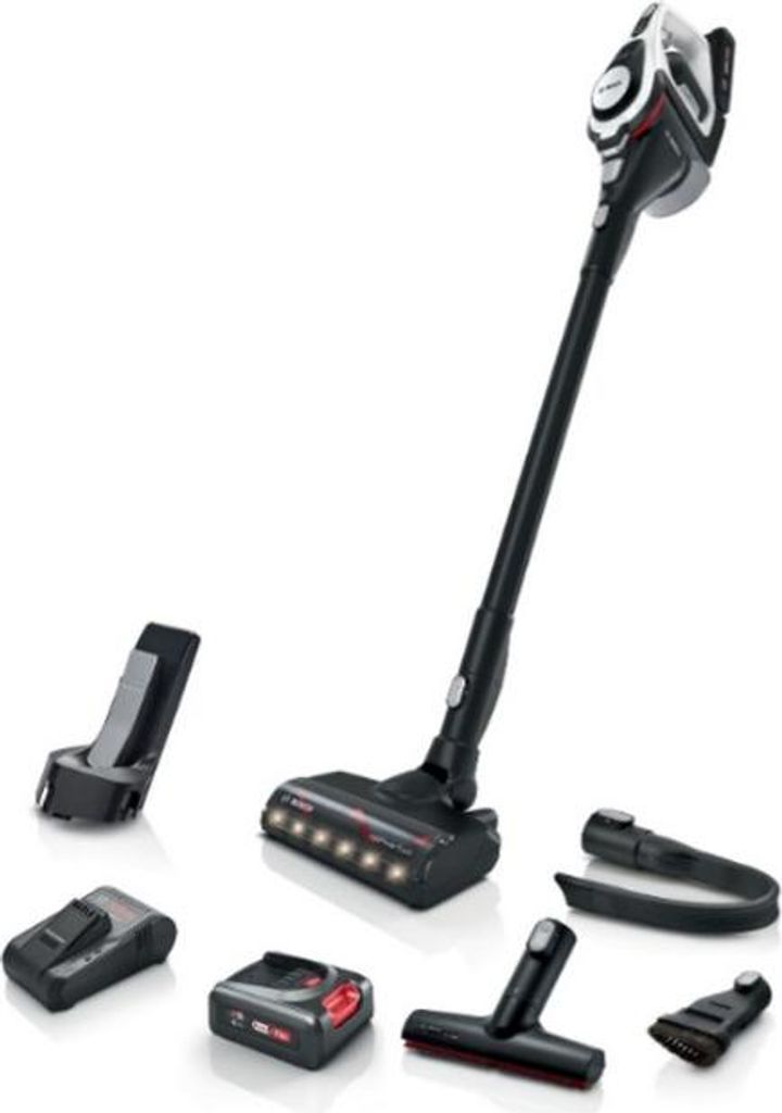 Scopa aspirapolvere ricaricabile 18v bianco e nero Bosch Immagine del prodotto 