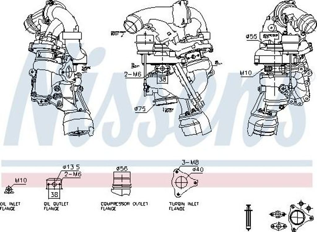 Turbolader NISSENS 93628 passend für MERCEDES-BENZ V-Klasse (W447)