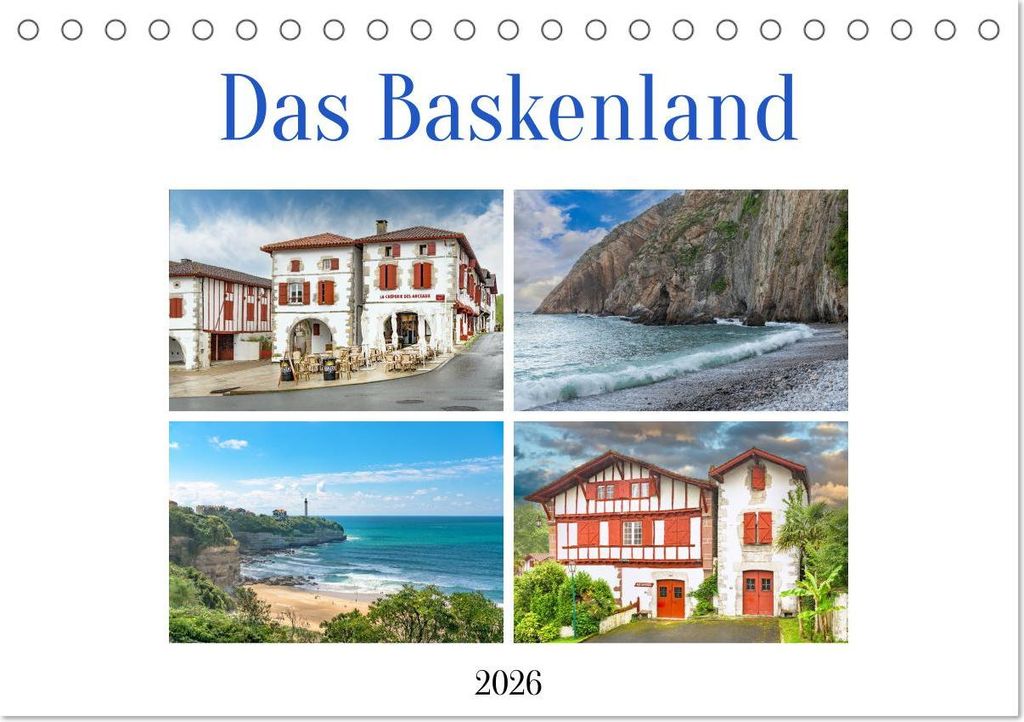 Das Baskenland (Tischkalender 2026 DIN A5 quer), CALVENDO Monatskalender