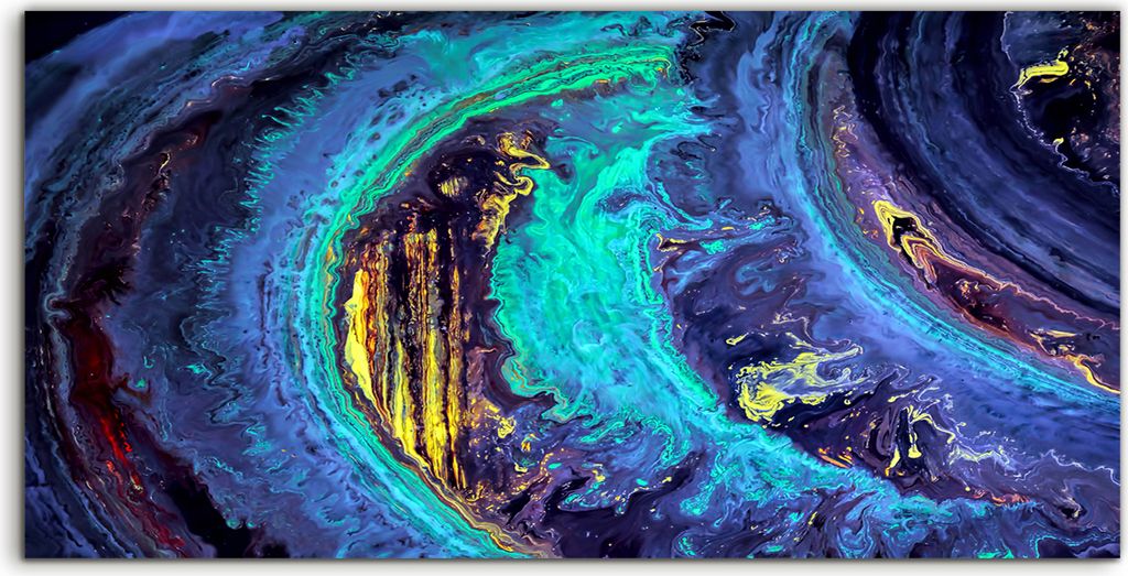 Coloray Acrylbild 140x70 Wandbild Acrylbilder Foto Bild Malarei Aquarell farbenfroh
