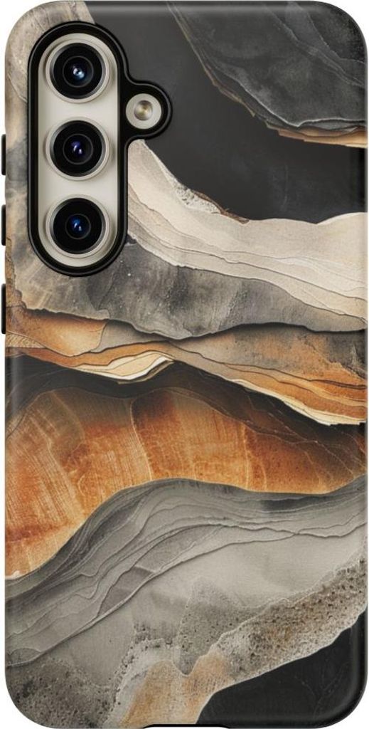 Abstrakte Erdschichten in Naturtönen – Hülle Kompatibel mit Samsung Galaxy S24
