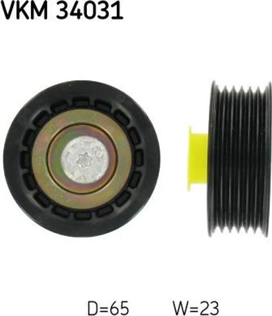SKF VKM 34031 Rullo di rinvio/guida, cinghia trapezoidale dentata OE 1117009 compatibile con Mondeo, Transit, X-Type