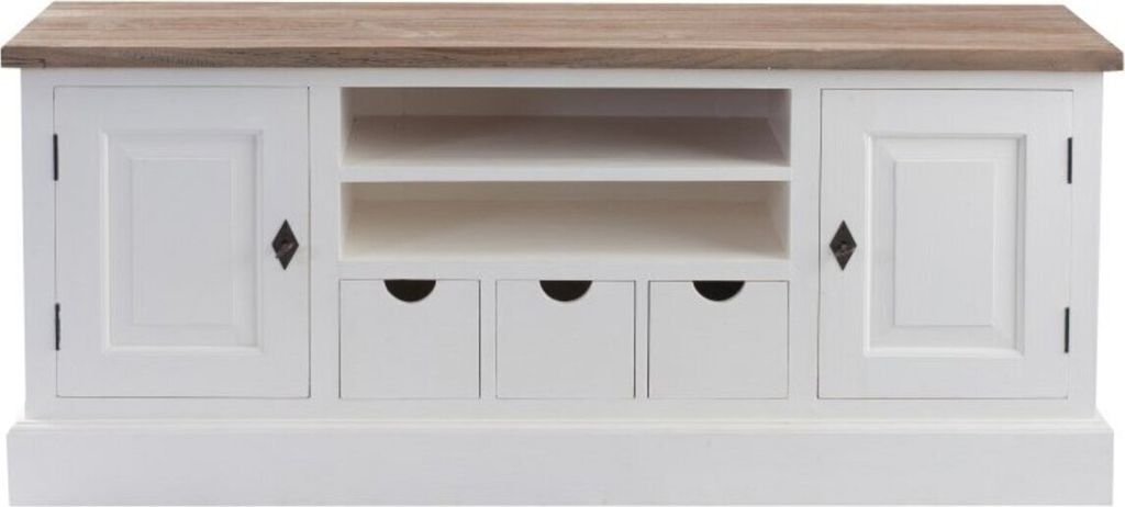 TV-Board Brighton 150x40x65cm white&natural