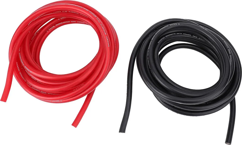 Câble 8 AWG anti-chauffe pour batterie automobile et marine 2 pièces