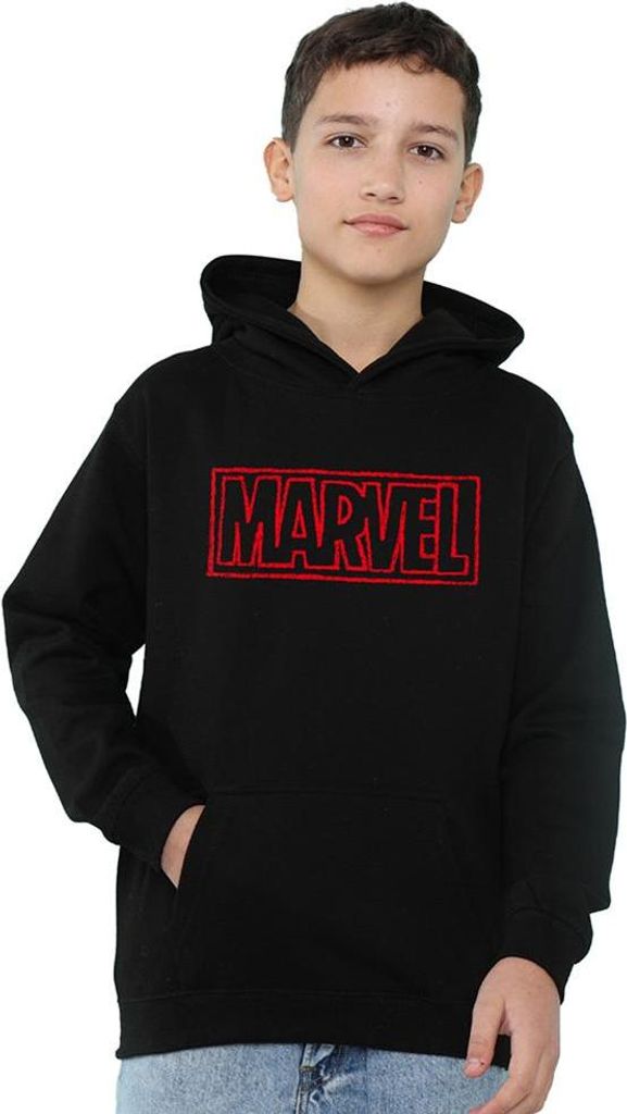 Marvel - Kapuzenpullover für Kinder, Zum Überziehen TV24044 (128) (Schwarz)