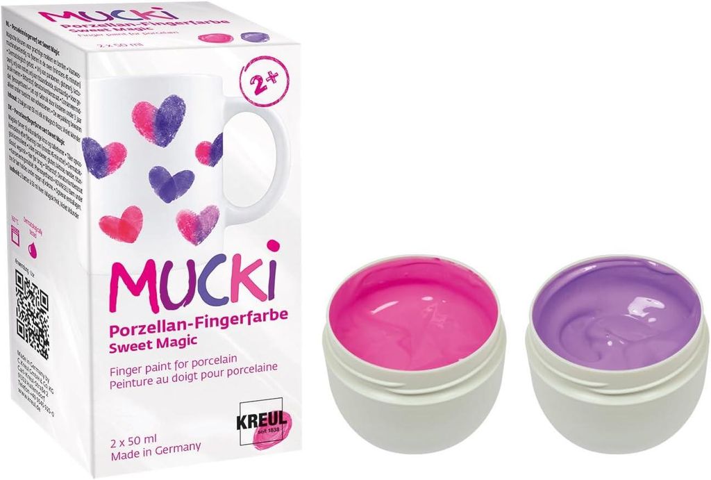 KREUL 26322 - MUCKi Porzellan-Fingerfarben Set Sweet Magic Produktbild 