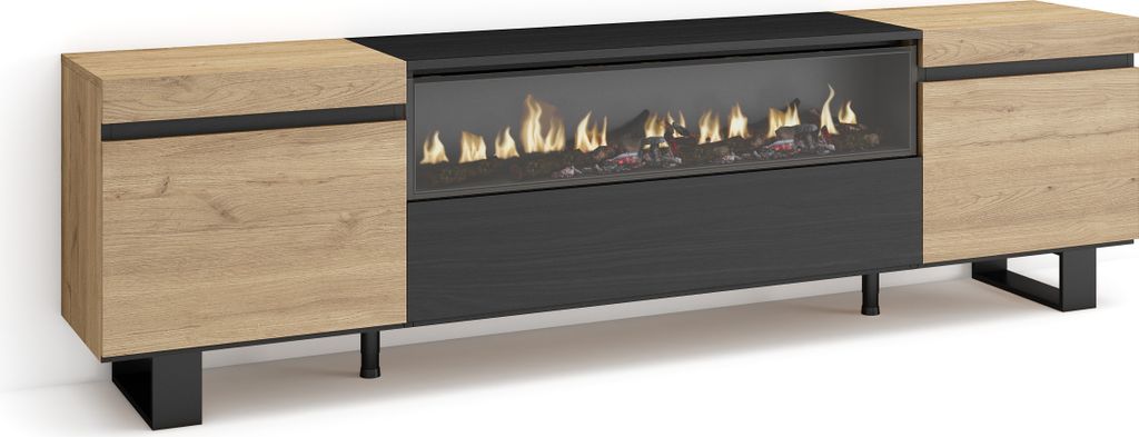 COZY Meuble TV, Banc Télé, 200x35x57cm, Pour les TV jusqu'à Image du produit 