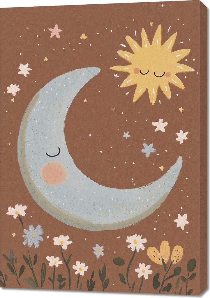 Bild 70x100cm Muster für Kinder, Mädchen und Jungen - Nacht
