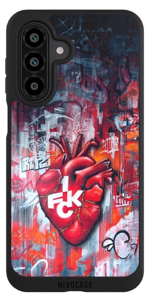 NIVOCASE Handyhülle für Samsung Galaxy A17 5G Hülle NIVOpure Case Schwarz 1. FC Kaiserslautern 1. FCK Herz