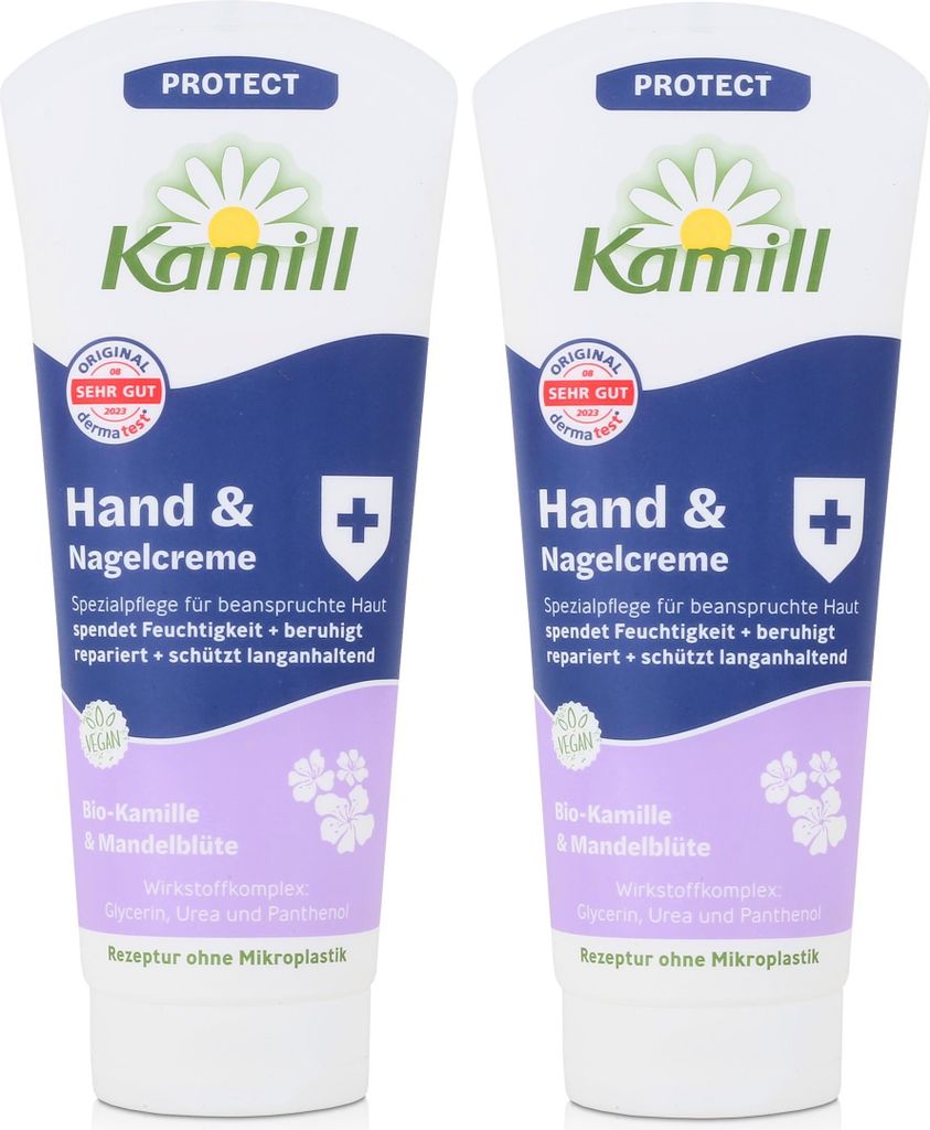 Kamill Hand & Nagelcreme Protect 100ml Bio-Kamille & Mandelblüte (2er Pack)