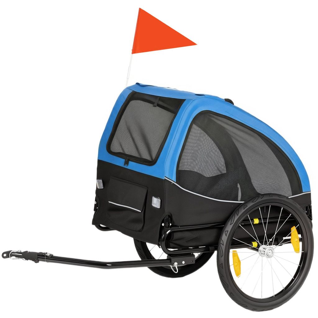 PawHut – skladací príves za bicykel pre psov s reflexnými Obrázok produktu 