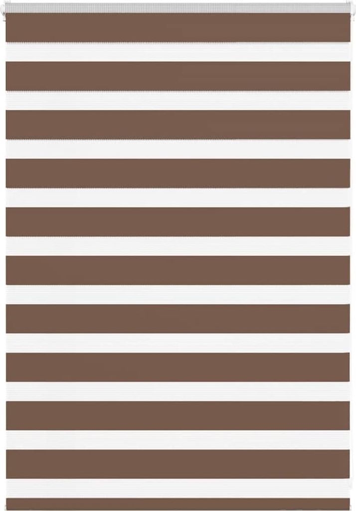 Maison Exclusive - Doppelrollo Braun 105x100 cm Stoffbreite 100,9 cm Polyester