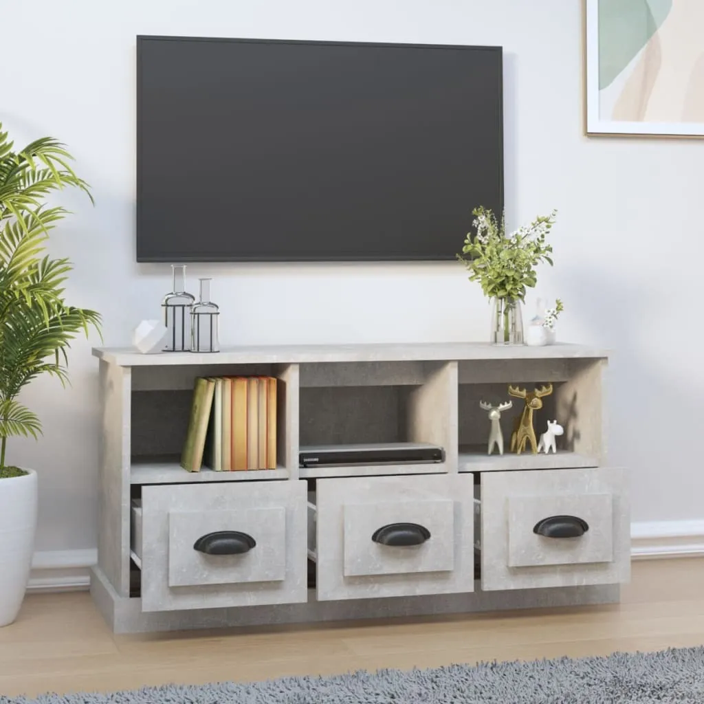 Mobile Porta TV Maison Exclusive 100x35x50 Grigio Cemento Legno