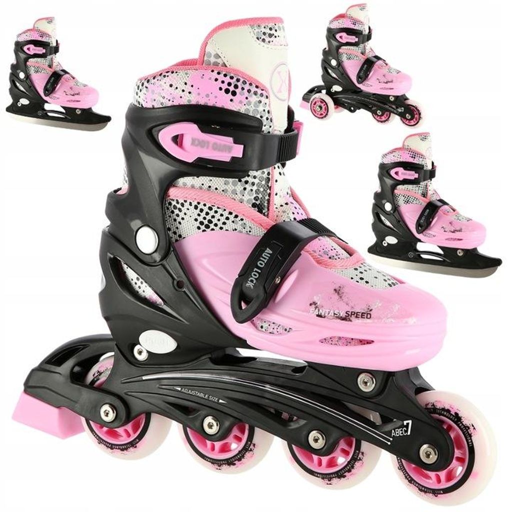 4-in-1-Freizeit-Rollschuhe mit verstellbaren Rollen für Produktbild 