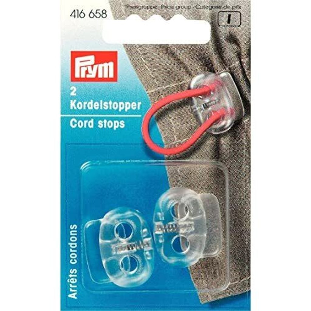 Prym Kordelstopper KST 2-Loch transparent