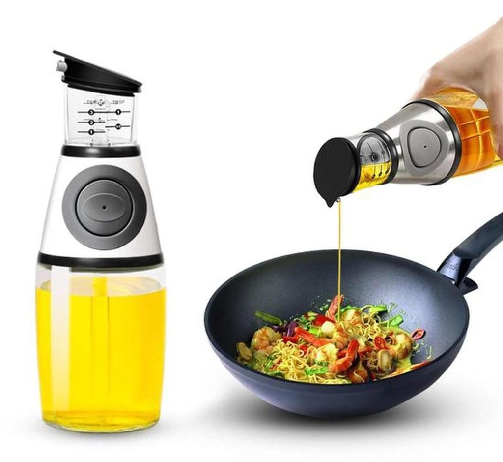 Gläserner Öl- und Asien-Dispenser mit leckfreier Schenkflasche für die Küche