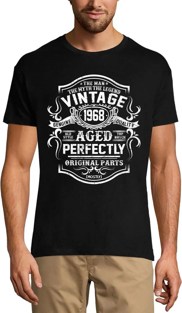 Herren Grafik T-Shirt Jahrgang 1968 perfekt gealtert - der Mann Mythos Legende – Vintage 1968 Aged Perfectly - The Man Myth Legend – Geschenk 56.