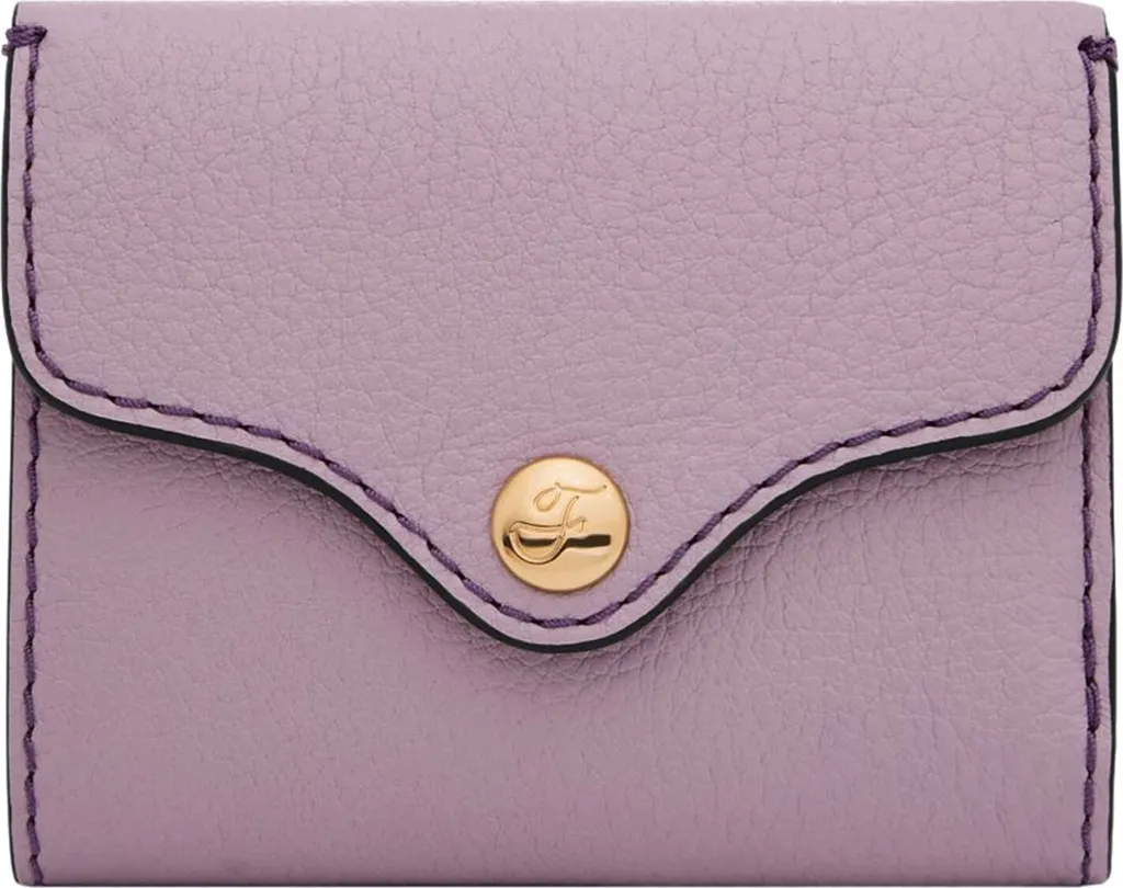 Portefeuille Trifold Fossil Heritage Lilas : Gain de Place et Style