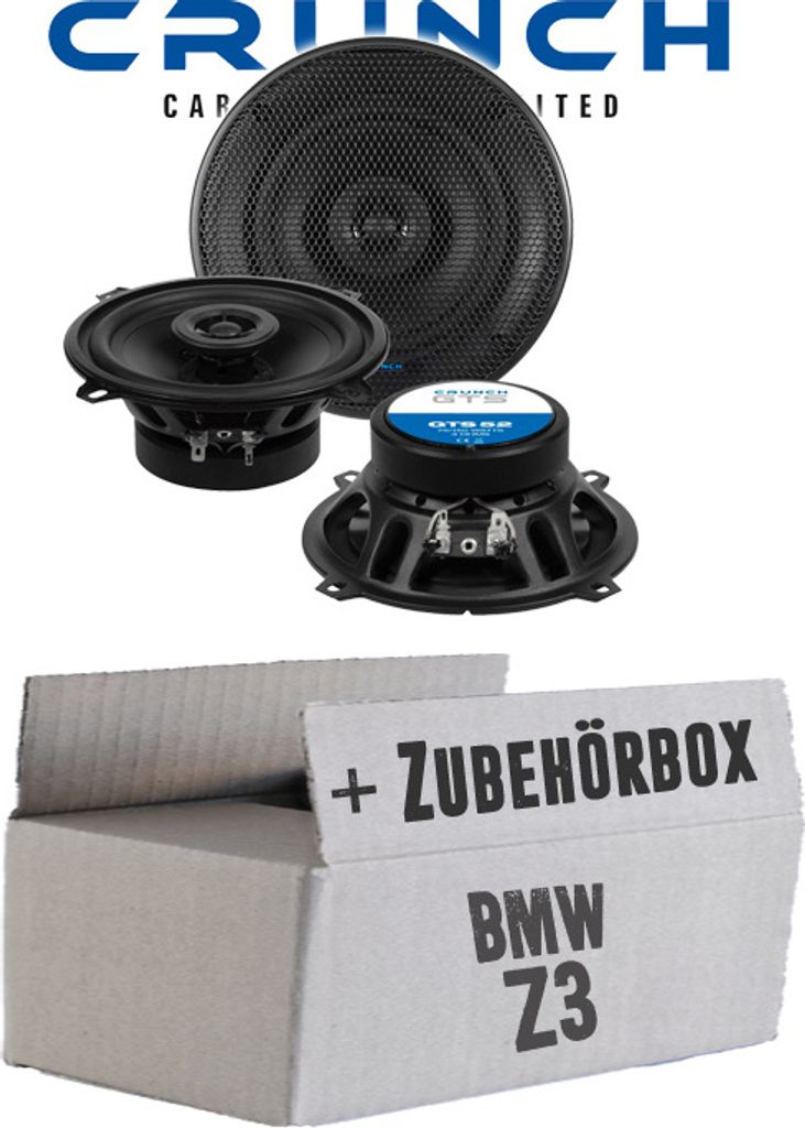 Lautsprecher Boxen Crunch GTS52 - 13cm 2-Wege Koax GTS 52 Auto Einbauzubehör - Einbauset passend für BMW Z3 - justSOUND