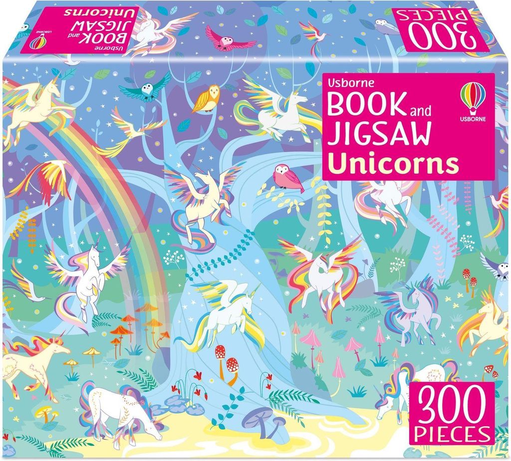 Usborne Book & Jigsaw Unicorns – Lingua: Inglese