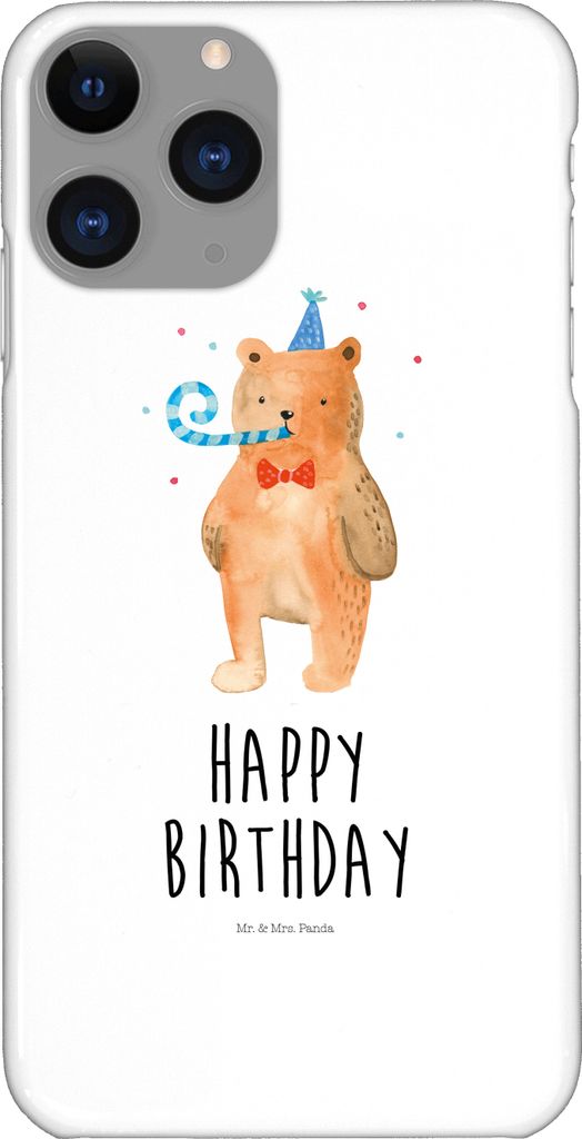 Mr. & Mrs. Panda Iphone 11 Pro Handyhülle Bär Geburtstag - Weiß - Geschenk, Premium Kunststoff, Alles Gute, Handy Case, Happy Birthday, Glückwu...