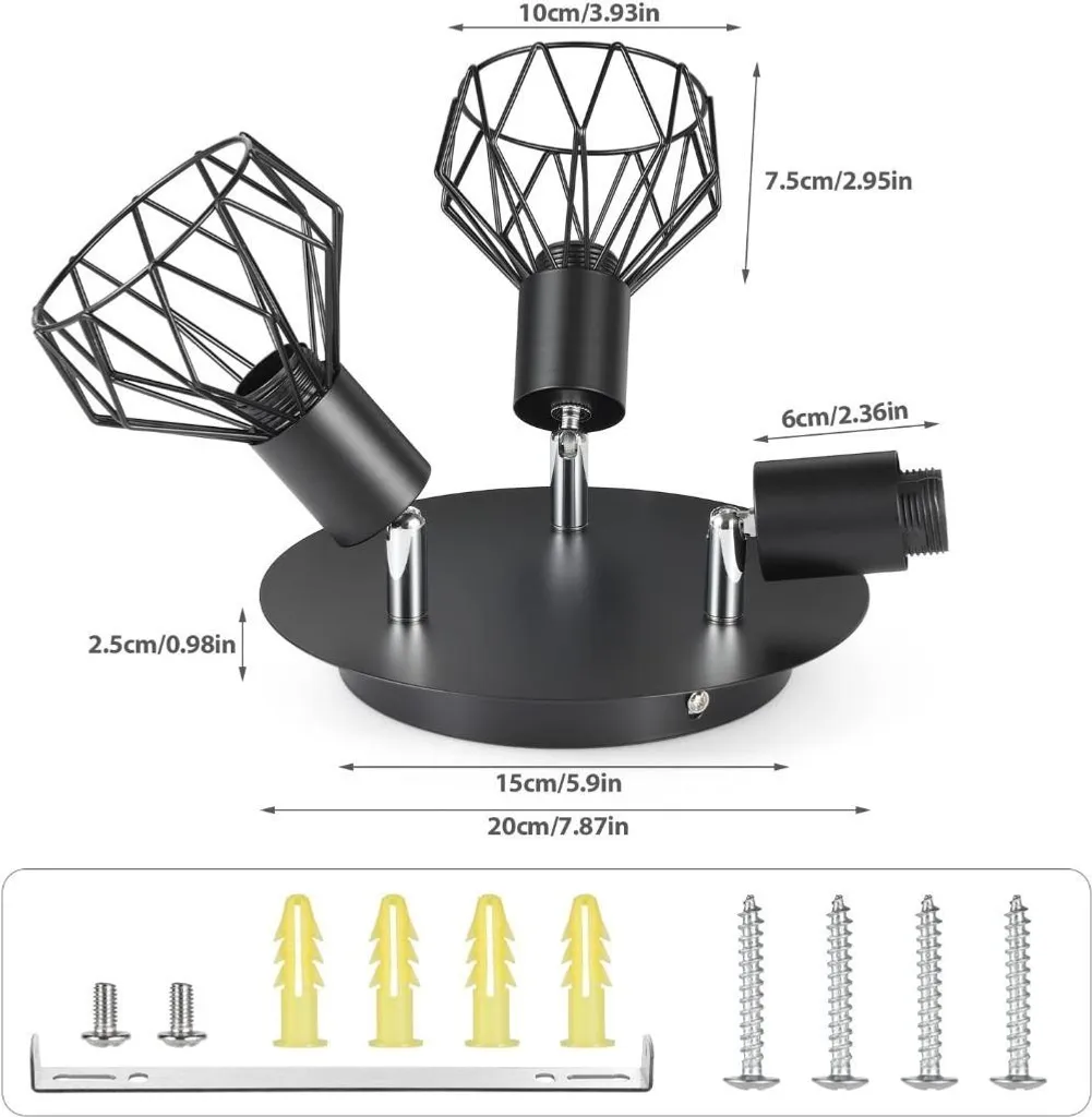 Plafonnier noir 3 sources : solution d'éclairage design sans encombre - 2