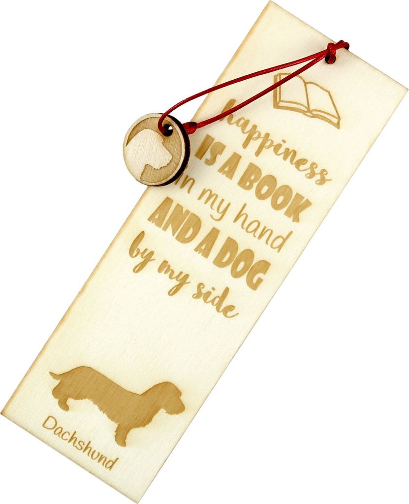 Dachshund Rauhhaar, Dackel, Teckel - Lesezeichen mit Hund, personalisiertes Lesezeichen, Hundeaccessoire für Leser der Marke Art-Dog