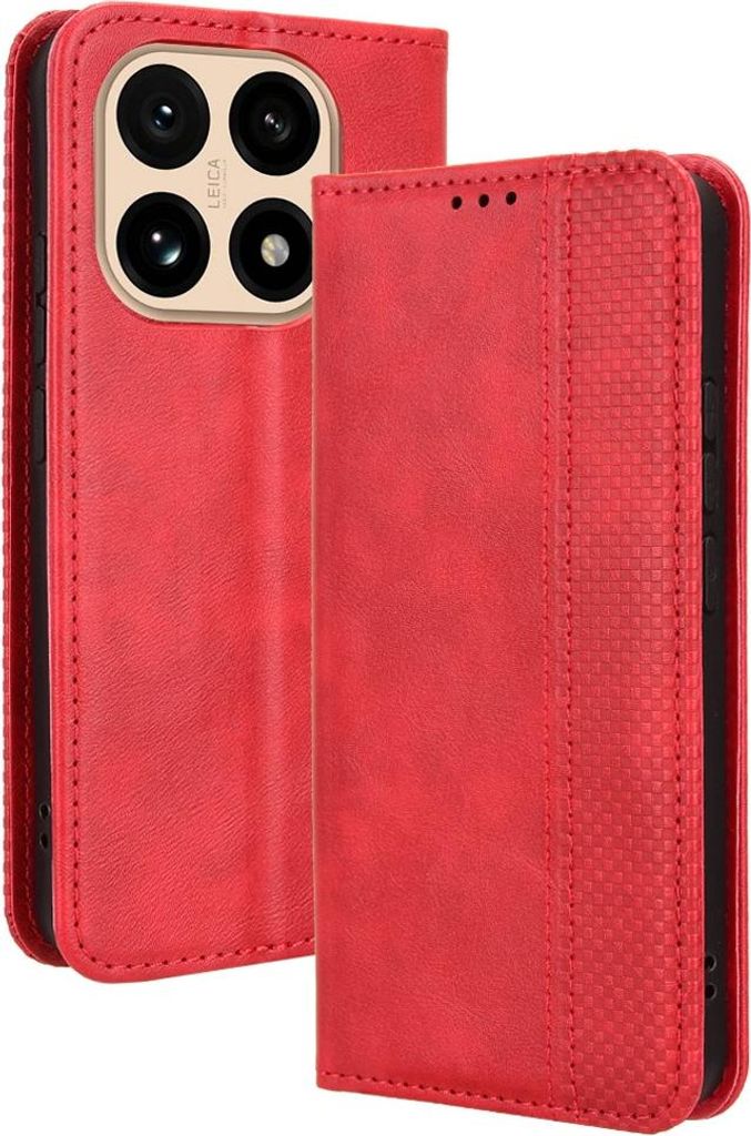 Xiaomi 15T Hülle - Coverup Vintage Style Klapphülle - Rot