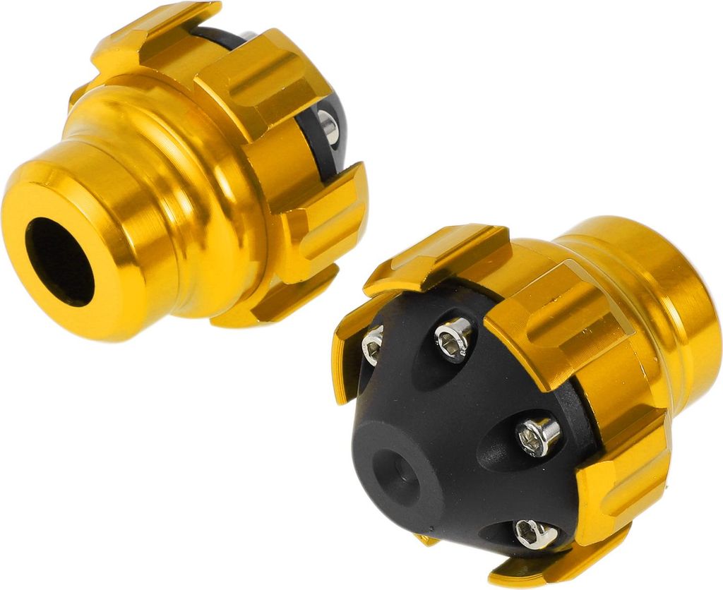 15.6mm Motorrad Slider Rahmen Aluminiumlegierung Rad Verkleidung Schutz Crash Pad Schutzblech 54mm 57mm Goldton 2 Stück