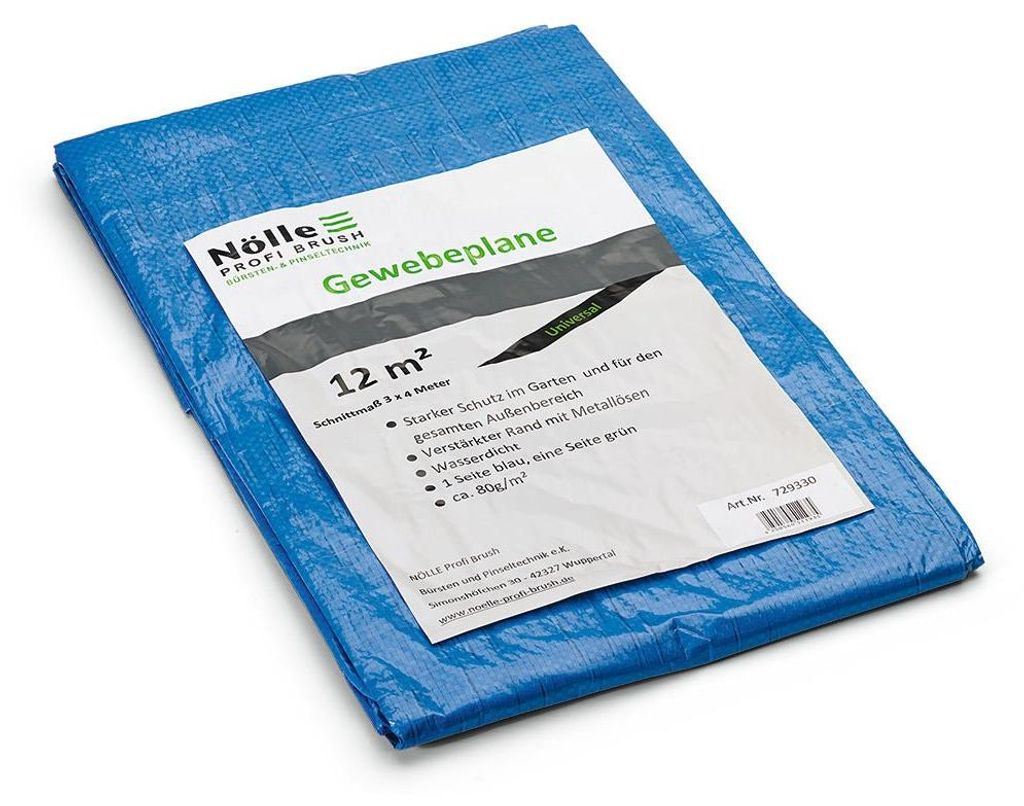 Nölle Abdeckplane 3,0 x 4,0 m blau 80,0 g/m²