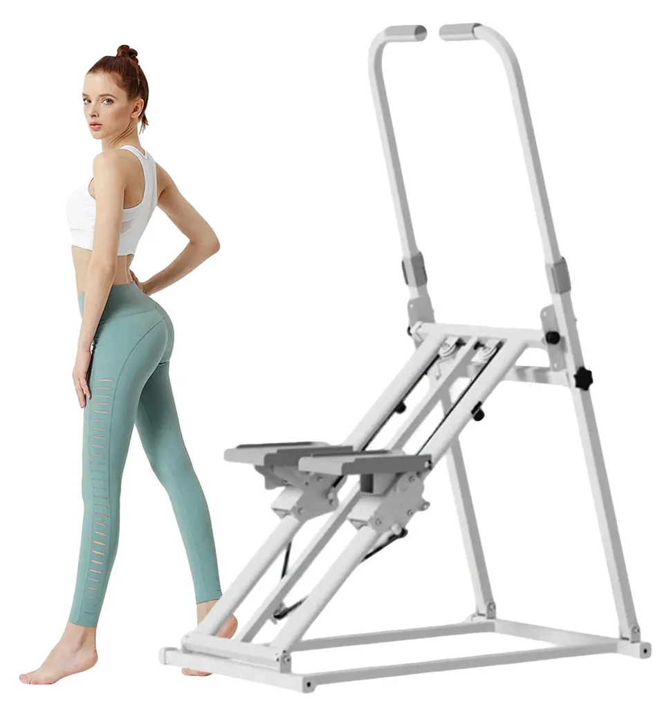 Sport en petit appartement : escaladeur vertical blanc pliable et réglable