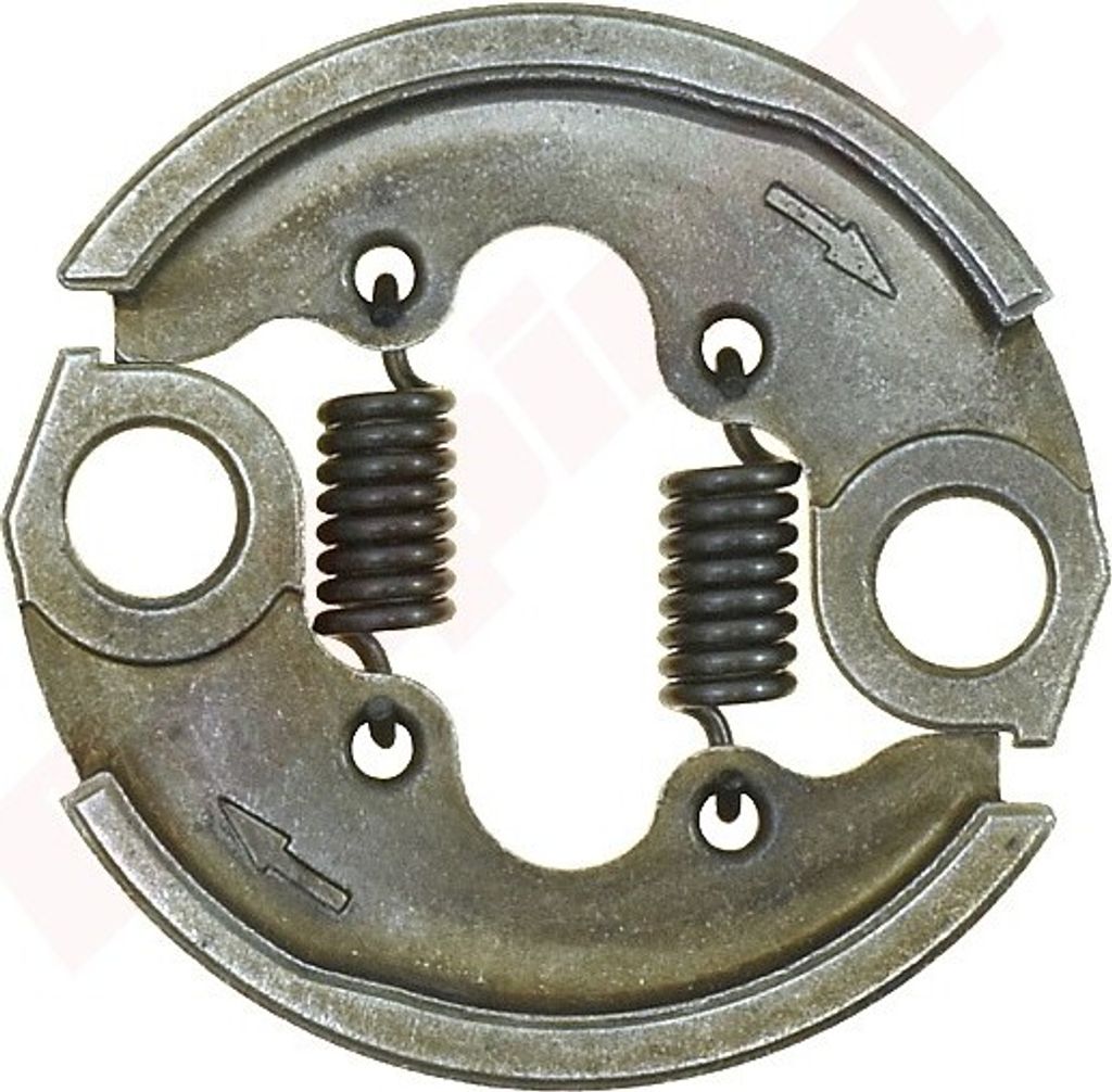 A close-up, top-down view of a clutch assembly for a Stihl chainsaw.