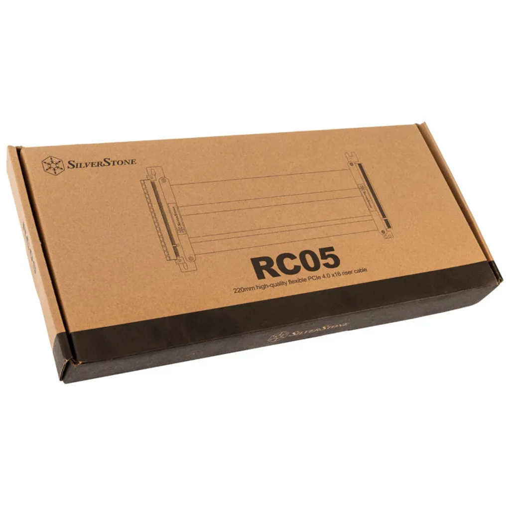 Câble Riser PCI-E 4.0 x16 SilverStone SST-RC05-220 de 220mm Blindé - 6