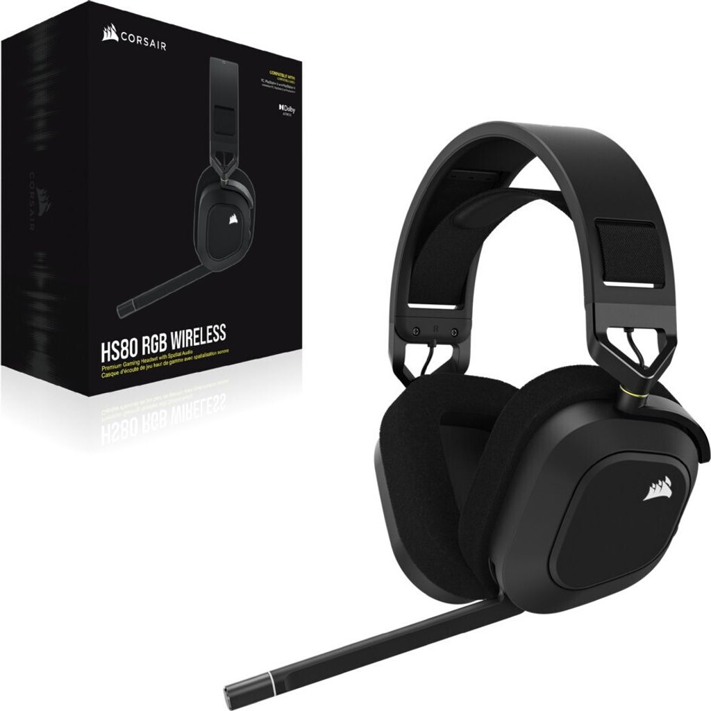 Corsair HS80 RGB WIRELESS zestaw słuchawkowy premium do Zdjęcie produktu 4