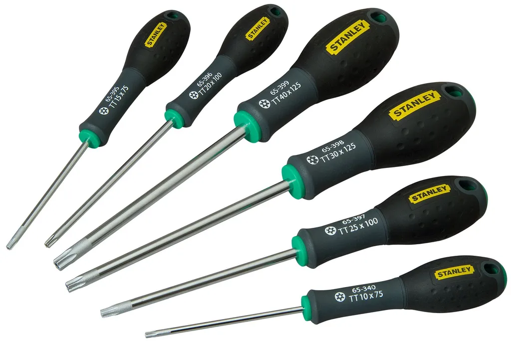 Stanley FatMax Jeu de 6 Tournevis Torx Incassables - Coffret Complet