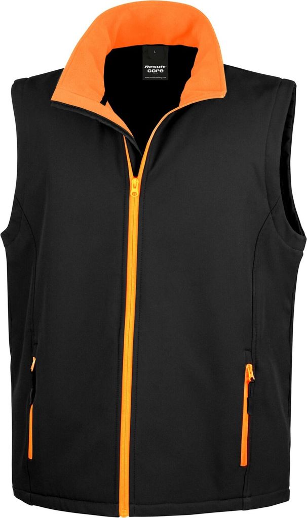 Result - "Printable" Weste für Herren BC4786 (M) (Schwarz/Orange)