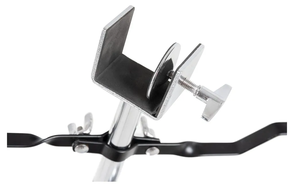 Support de bongo chromé Proline avec trépied stable et double embase - 4