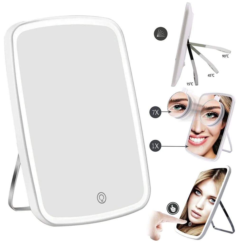 Specchio Ingranditore 7x con Luce LED - Precisione per Rasatura e Trucco - 11