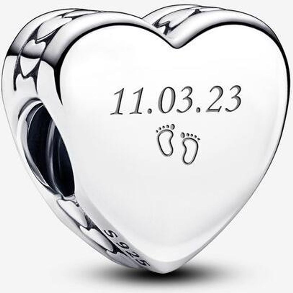 PANDORA MOMENTS Charm Herz Gravierbar 792015