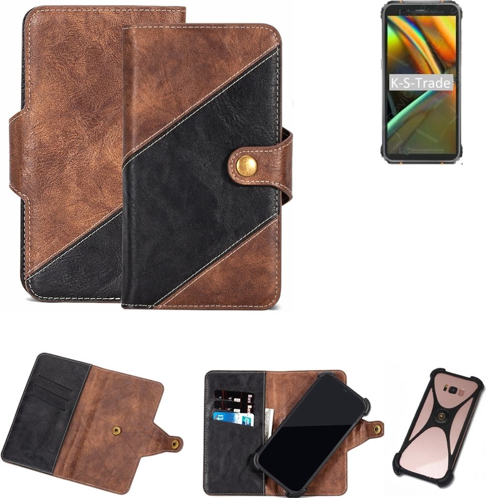 K-S-Trade Handyhülle Schutzhülle Bookstyle Case kompatibel mit Blackview BV5100 Klapphülle Cover Hülle Schutztasche 1x