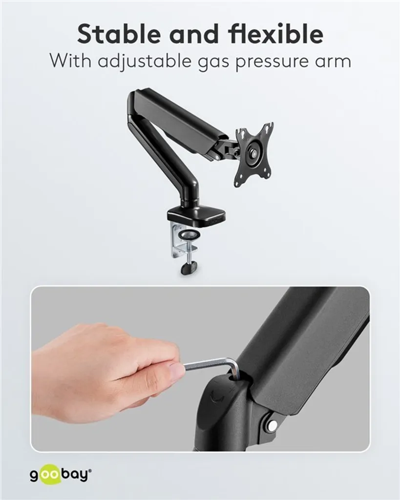 Support écran ergonomique à ressort à gaz haute résistance VESA 100 - 5