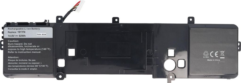 Akku passend für Dell Alienware 15 Series, 17 R3, Li-Ion, 14,8V, 6220mAh, 92Wh, built-in, ohne Werkzeug