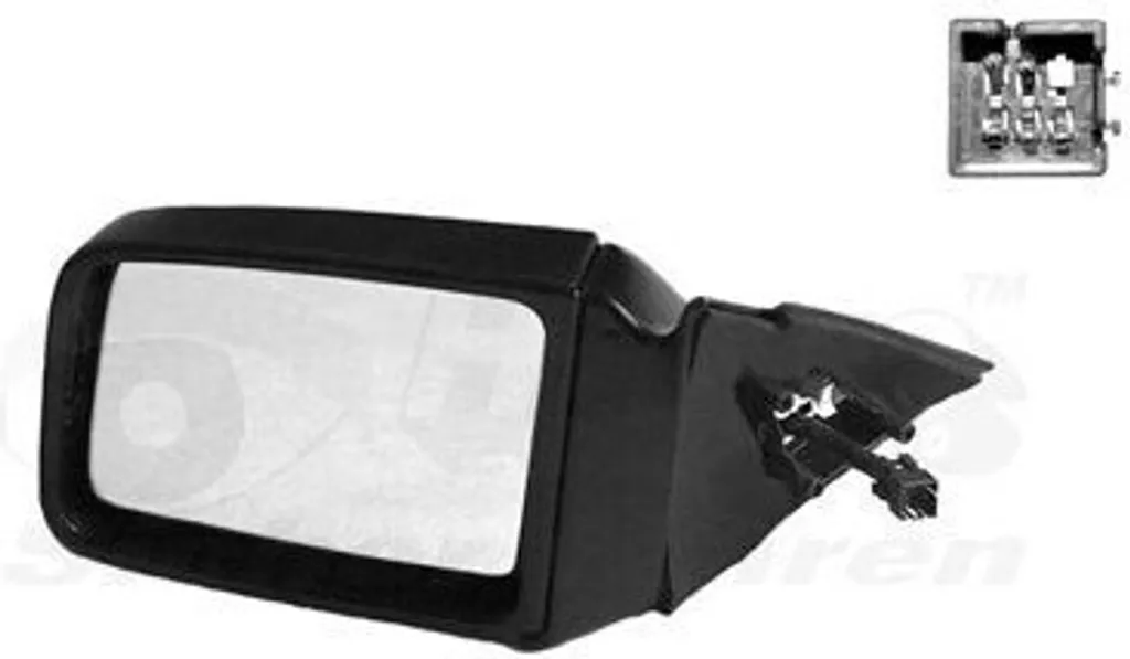 Miroir de rétroviseur extérieur chauffant Van Wezel 3734807 côté gauche