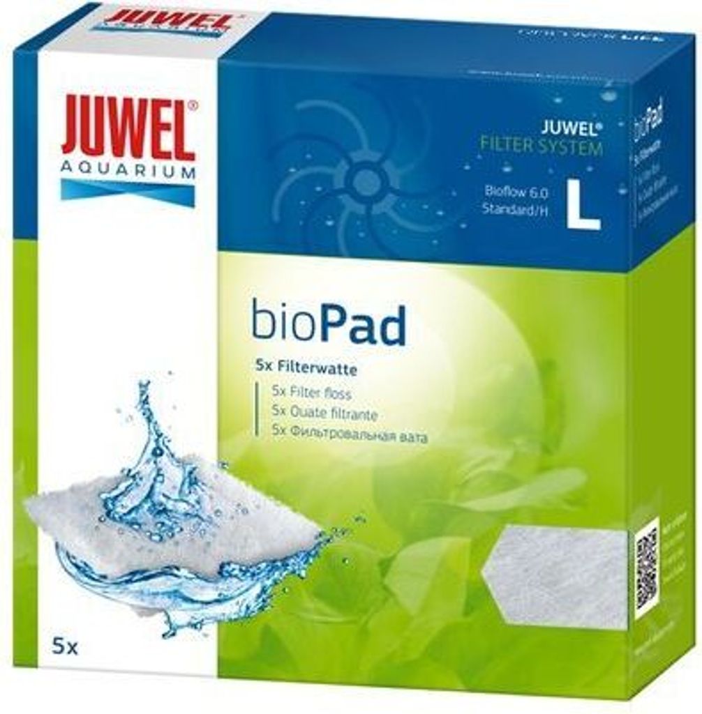 Juwel bioPad L 6er Pack Filterwatte mechanischer Vorfilter Süß- und Meerwasser