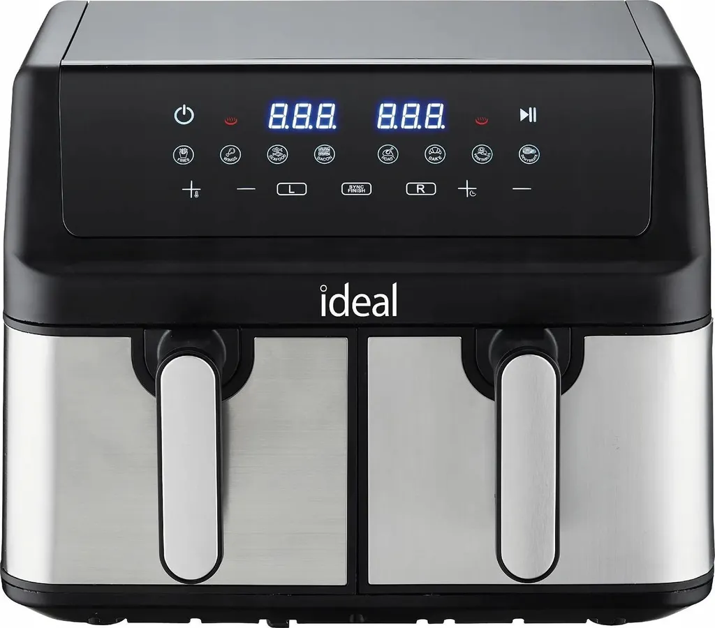 Friteuse airfryer 9L Eldom IDEAL pour cuire deux plats simultanément - 9