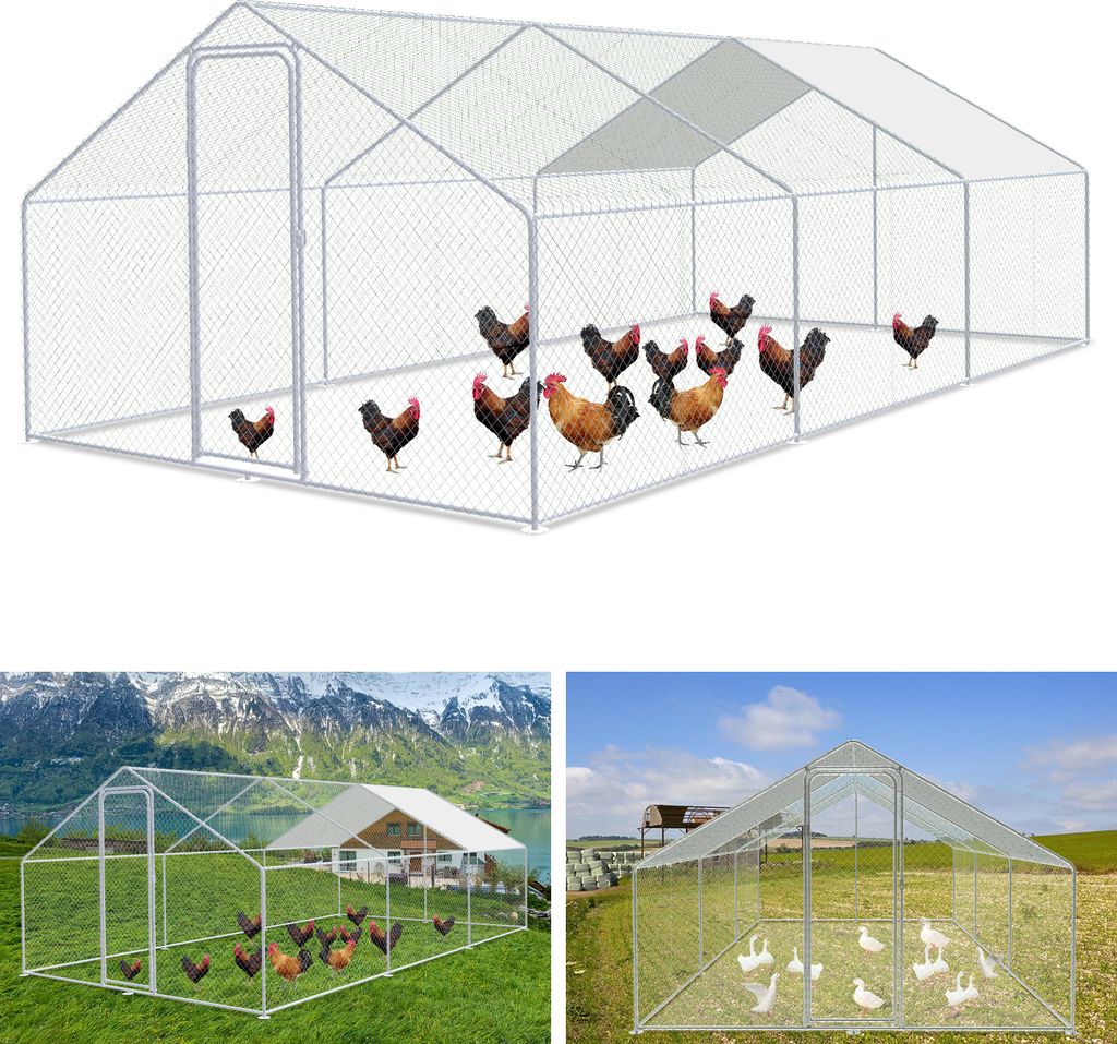 Wybieg 3x6x2m - metalowy kurnik 18 m² z drzwiami i Zdjęcie produktu 