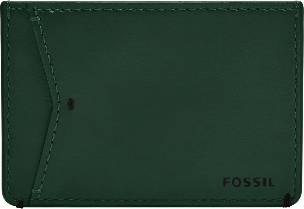 FOSSIL portacarte Joshua Vegan Cactus Card Case Smokey Blue celeste