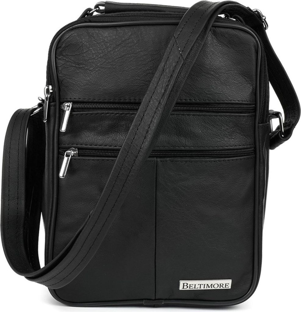 Praktische vertikale Herrentasche aus Leder von Beltimore