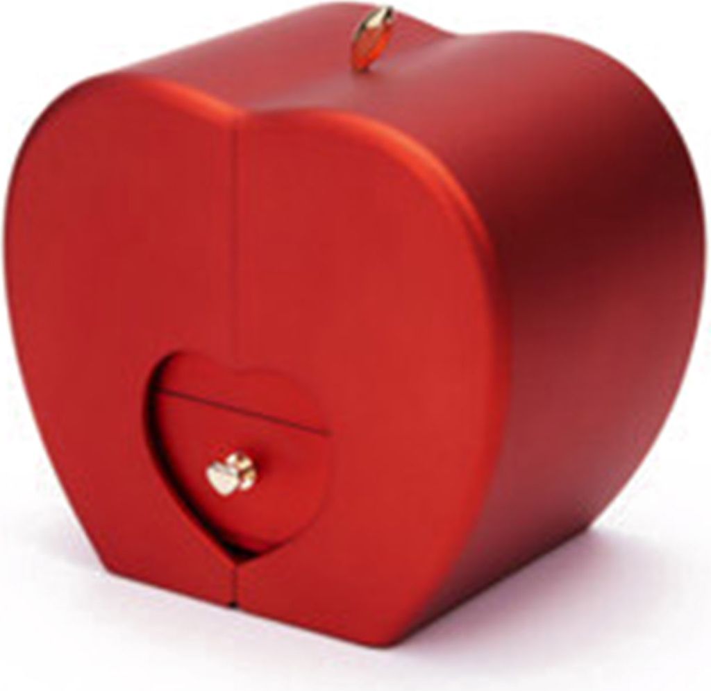 Schmuckaufbewahrungsbox, elegantes Schmucketui in Apfelform für Halsketten und Ringe mit langlebiger Seifenblume für Feste und Weihnachten